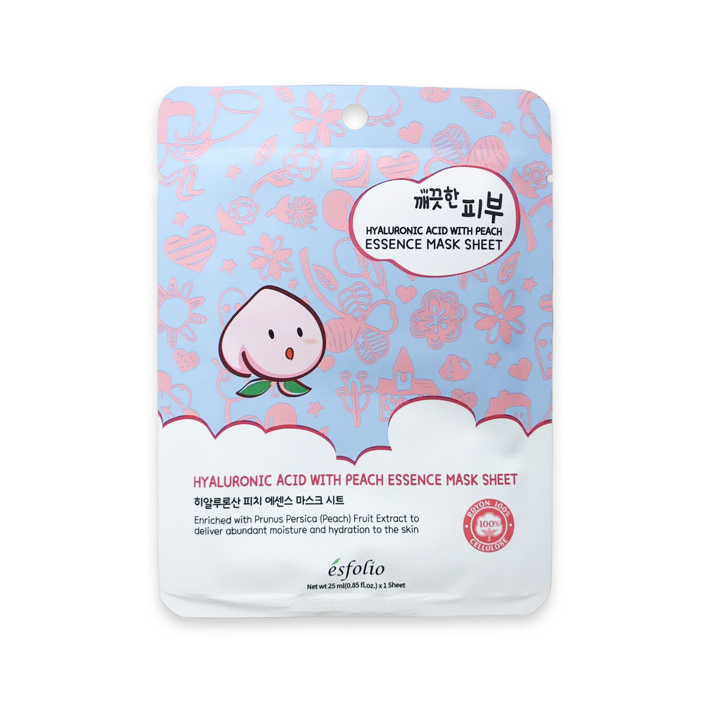 Sheet Mask Hyaluronic Acid & Peach Essence